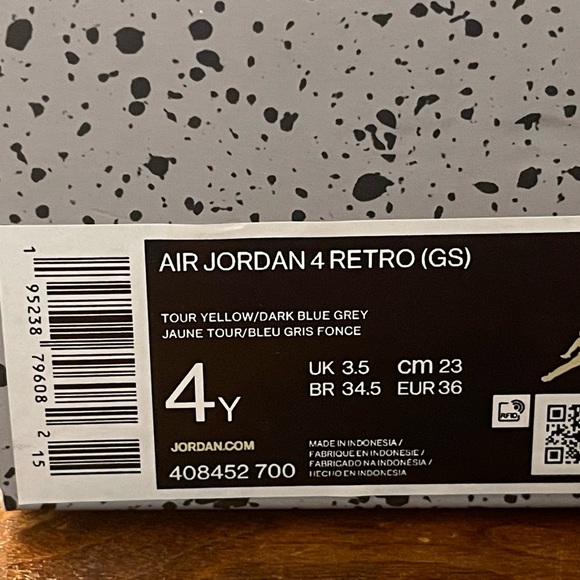 Air Jordan 4 Retro GS 'Lightning' 2021 408452-700 4Y Women's Size 5.5 - Picture 7 of 7